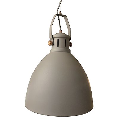 Pendente DN37714 Melchior 30x43cm Cinza com para 1 Lampada E27