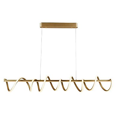 Pendente DCD03065 120cm Dourado Fosco com led integrado 125W 3000k Bivolt