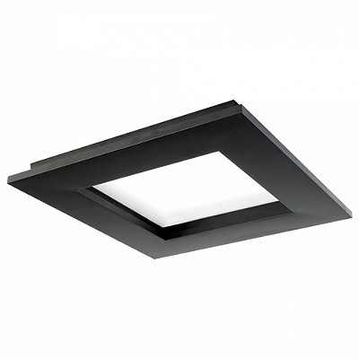 Plafon 1053 Infinity Preto 32x32cm com Led Integrado 38w 3000k Bivolt