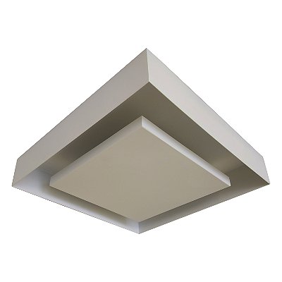 Plafon 1059 Cavity Branco 45x45cm com Led Integrado 22w 3000k Bivolt