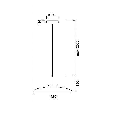 Pendente 1083 Dot Ø33cm Algodão com Led Integrado 12w 3000k Bivolt