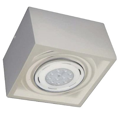 Plafon Box Recuado 4026 8,8x16x16cm Branco para 1x Lampada AR111