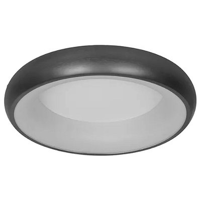 Plafon RL001C Cinza Ø41x9cm com Led Integrado 22w Multi Temperatura Bivolt