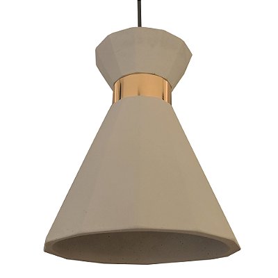 Pendente Concreto DCD02641 20x28cm para 1 Lampada E27 Bivolt