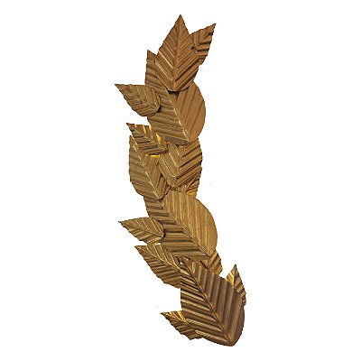 Arandela Aluminio com Folha de Ouro 105X32x7cm  c/ LED 10W 3000K