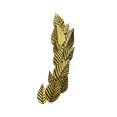 Arandela de Alumínio com Folha de Ouro 105X32x7cm Led Integrada 10w 3000k