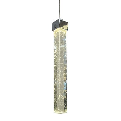 Pendente QD05121 Cromado 35x35cm com Led Integrado 5w 3000k Bivolt