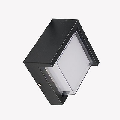 Arandela HM Iglu 33990 Preto 16x10x16cm com Led Integrado 12W 3000k IP65 Bivolt