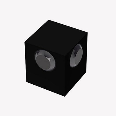 Arandela HM Arc 86466 Preta 5x4x4cm com Led Integrado 4W 3000k IP65 Bivolt