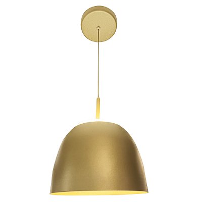 Pendente 1212 Hope Champanhe 24x22x22cm com Led Integrado 12w 3000k Bivolt