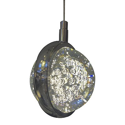 Pendente QD05110 Cromado 12cm com Led Integrado 7w 3000k Bivolt