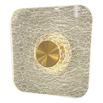 Arandela QB05145D 20cm Dourado com Led Integrado 4w 3000k Bivolt