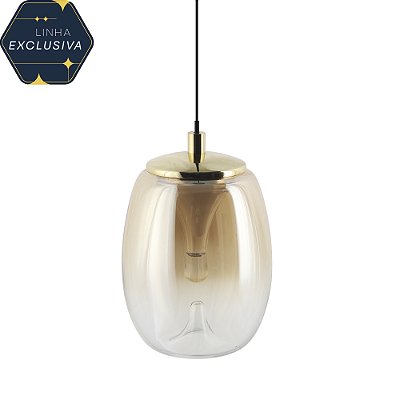 Pendente HPD18016 Champanhe Ø11cm com Led Integrado 5w 3000k Bivolt