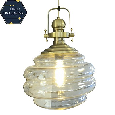 Pendente HPD7750 Ø28cm Bronze para 1 Lampada E27 Bivolt