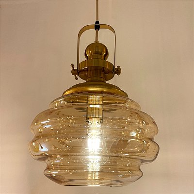 Pendente HPD7750 Ø28cm Bronze para 1 Lampada E27 Bivolt