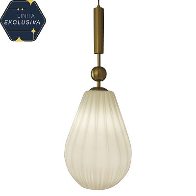 Pendente HPD7881 Ø24cm Branco para 1 Lampada E27 Bivolt