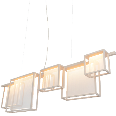 Lustre Almenara Dourado Fosco 140x45x22,5cm c/LED 20,3w 3000k 2030lm 127v