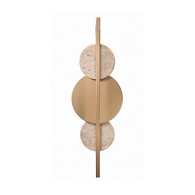 Arandela Dourado Fosco Bolle Rock Tripla 35x100mt com Led 45w 3000k 127v