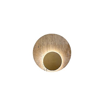 Arandela Bolle Rock Dourado Fosco 35x35x8cm c/ LED 14,7w 3000k 1470lm 127v