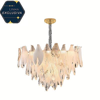 Lustre Concha HPD4380 80x56cm com 1 Metro de Corrente para 21 lampadas E14