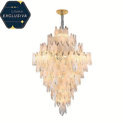 Lustre Concha HPD4350 120x180cm com 2 metros de corrente para 63 lampadas E14