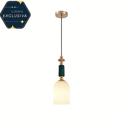 Pendente HPD7806 Branco para 1 Lampada E27