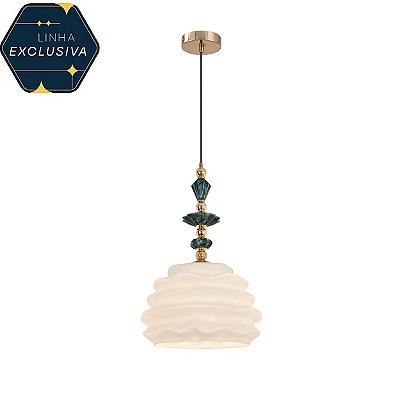 Pendente HPD7808 Ø30cm Branco para 1 Lampada E27