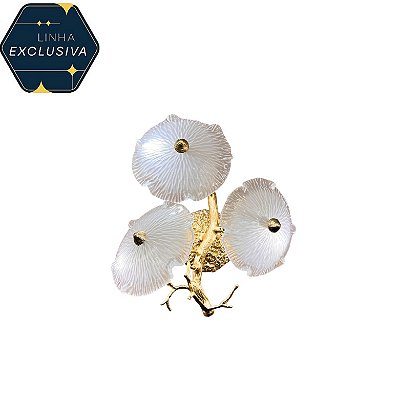 Arandela Jardim HAR3631 Dourada 40cm para 3 lâmpadas G9