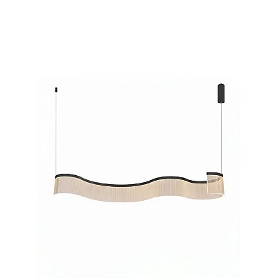 Pendente Preto 100x25cm com Led 29w 3000k 2900lm Bivolt