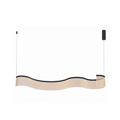 Pendente Preto 120x14cm com Led 29w 3000k 3500lm Bivolt