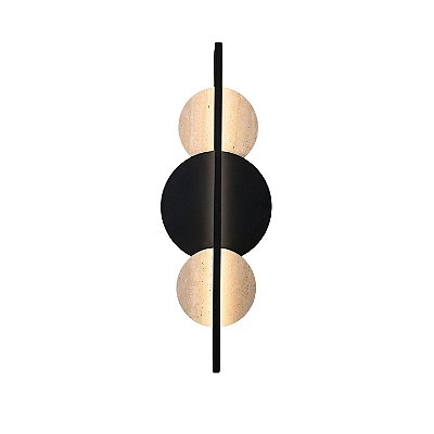 Arandela Preto Smoking Bolle Rock Tripla 35x100mt com Led 45w 3000k 127v