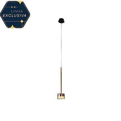 Pendente HPD2018 Dourado c/ Led 10x1.20 10w 3000k