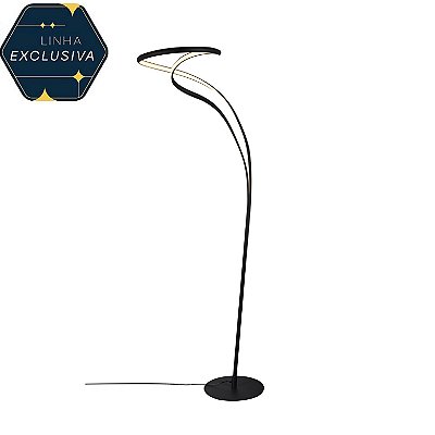 Coluna HCL1825 Preta 1.60m de altura c/ Led 28w 3000k Bivolt