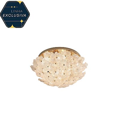 Plafon Flores HPF4320 Dourado 50cm para 7 lâmpadas E14