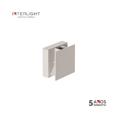 Arandela 4001 Mini Quasar Nude 8,6x8,6x5cm com Led Integrado 8w 2700k Bivolt