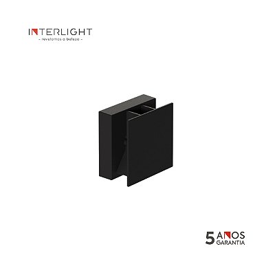 Arandela 4001 Mini Quasar Preta 8,6x8,6x5cm com Led Integrado 8W 2700k Bivolt