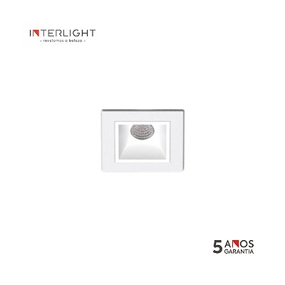 Embutido fixo 4991 Picco Home Branco 4,5x4,5x3,4cm com Led Integrada 3w 2700k Bivolt