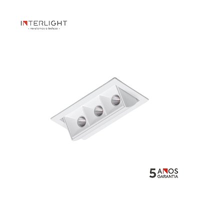 Embutido Orientável 4582 Picco Home Branca 4,7x10x5,2cm com Led Integrada 7w 2700k Bivolt