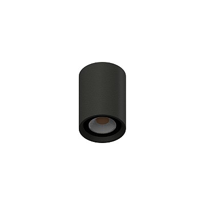 Luminária de Sobrepor Minima Glow Redonda Preta 3w 3000k 350lm IP65 Bivolt