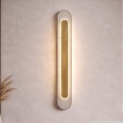 Arandela Petra 4242 Freijó 100x16x10 cm com Led 18w 3000k Bivolt