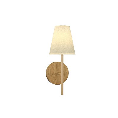 Arandela Cônica 4209 Louro Freijó 16x18x42cm para 1 Lâmpada E27