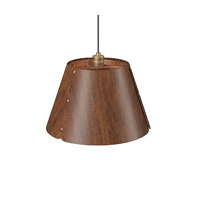Pendente Element 1536 Imbuia 45x37cm para 1 Lâmpada E27