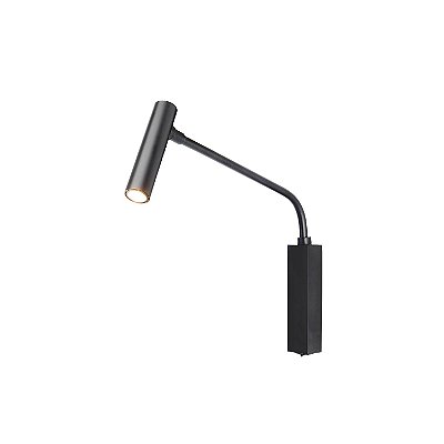 Arandela ARK 1156/1 Preto com Interruptor 21,4x22,9cm com Led 2w 3000k 150lm Bilvolt