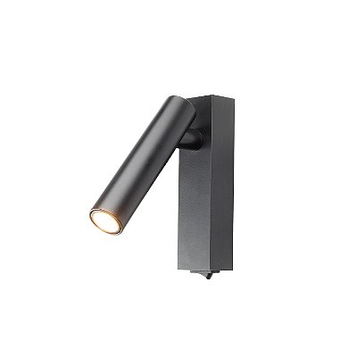 Arandela Core 1154/1 Preto 12,3x6,7cm com Led 2w 3000k 150lm Bivolt