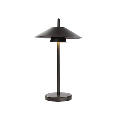 Luminária de Mesa 1138/1 Preto Lilio 39x24cm com Led 4w 3000k 300lm Bivolt