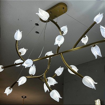 Pendente Tulipa HPD9072 1.50m com 1 Metro de Fio para 23 Lâmpadas G9