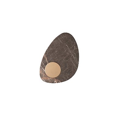 Arandela 6617 Bolle Rock Organic Dourado Fosco 28,5x40x7 com Led 10,7w 3000k 127v
