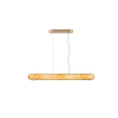 Pendente Hayla G 6713 Dourado com Pedra Onix 110x10x12CM com Led 26,6w 3000k 110v