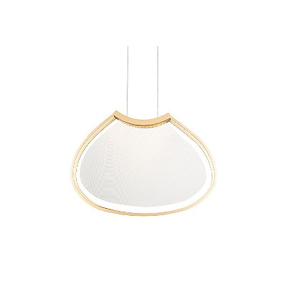 Pendente Balonê Almenara 6596 Dourado 60x45cm com Led 3,6w 3000k 110v