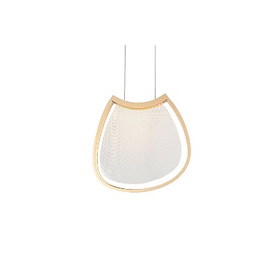 Pendente Balonê Almenara 6597 Dourado 40x48cm com Led 3,6w 3000k 110v